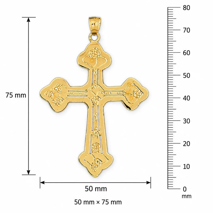 Cross Charm Pendant 14k Gold (10.4 Grams) Yellow Gold 14k