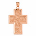 Cross Charm Pendant 14k Gold (11.6 Grams) Rose Gold 14k