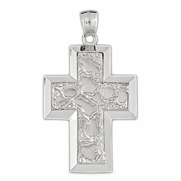 Cross Charm Pendant 14k Gold (11.6 Grams) White Gold 14k
