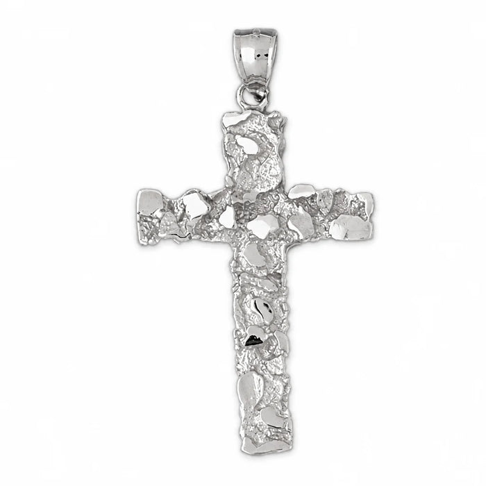 Cross Charm Pendant 14k Gold (11 Grams) White Gold 14k