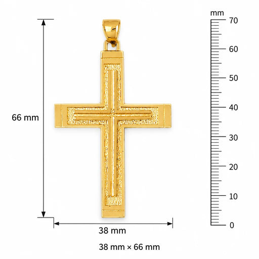 Cross Charm Pendant 14k Gold (12.9 Grams) Yellow Gold 14k