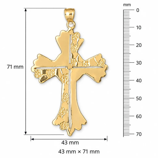 Cross Charm Pendant 14k Gold (13.1 Grams) Yellow Gold 14k