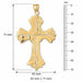 Cross Charm Pendant 14k Gold (13.1 Grams) Yellow Gold 14k