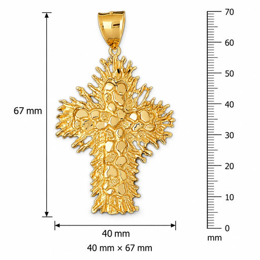Cross Charm Pendant 14k Gold (17.3 Grams) Yellow Gold 14k