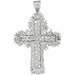 Cross Charm Pendant 14k Gold (34.4 Grams) White Gold 14k