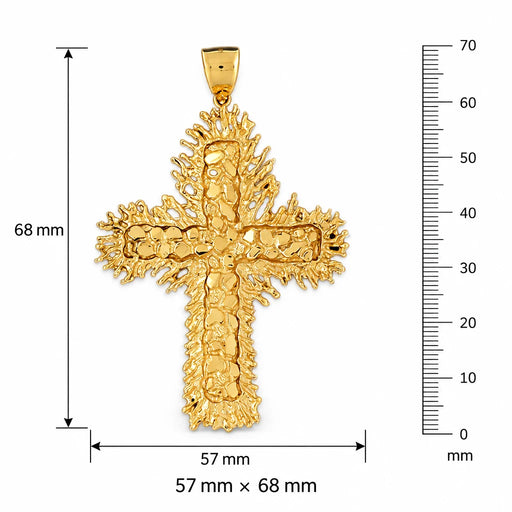 Cross Charm Pendant 14k Gold (34.4 Grams) Yellow Gold 14k