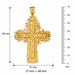 Cross Charm Pendant 14k Gold (34.4 Grams) Yellow Gold 14k