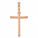 Cross Charm Pendant 14k Gold (6.7 Grams) Rose Gold 14k