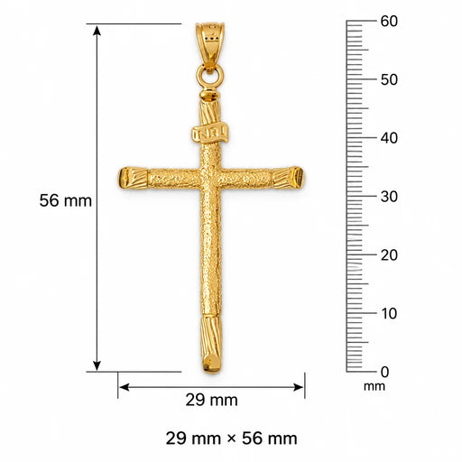 Cross Charm Pendant 14k Gold (6.7 Grams) Yellow Gold 14k
