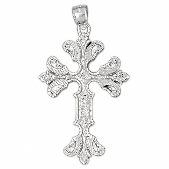Cross Charm Pendant 14k Gold (7.9 Grams) White Gold 14k
