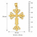 Cross Charm Pendant 14k Gold (7.9 Grams) Yellow Gold 14k
