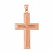 Cross Charm Pendant 14k Gold (8.3 Grams) Rose Gold 14k