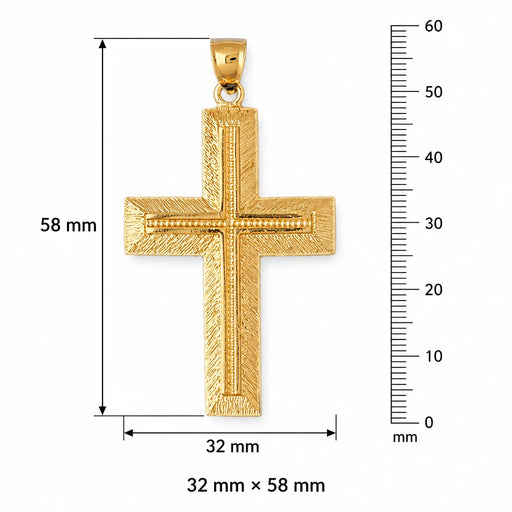 Cross Charm Pendant 14k Gold (8.3 Grams) Yellow Gold 14k