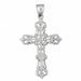 Cross Charm Pendant 14k Gold (8.4 Grams) White Gold 14k
