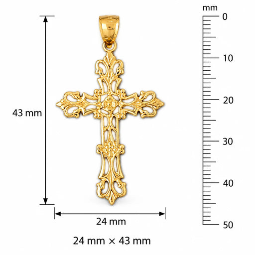 Cross Charm Pendant 14k Gold (8.4 Grams) Yellow Gold 14k