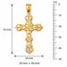Cross Charm Pendant 14k Gold (8.4 Grams) Yellow Gold 14k