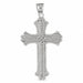 Cross Charm Pendant 14k Gold (8.7 Grams) White Gold 14k
