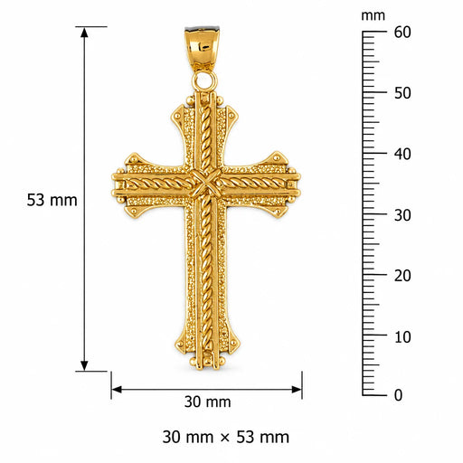 Cross Charm Pendant 14k Gold (8.7 Grams) Yellow Gold 14k