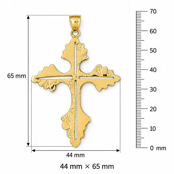 Cross Charm Pendant 14k Gold (9.4 Grams) Yellow Gold 14k