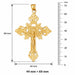 Cross with Jesus Figurine Charm Pendant 14k Gold (11.1 Grams) Yellow Gold 14k