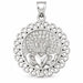 Crown Heart Gladdah Charm Pendant 14k Gold (8 Grams) White Gold 14k