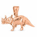 Dinosaur Charm Pendant 14k Gold (1.4 Grams) Rose Gold 14k