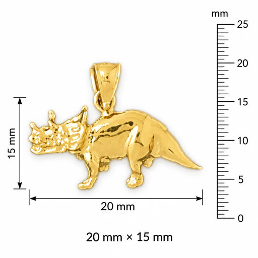 Dinosaur Charm Pendant 14k Gold (1.4 Grams) Yellow Gold 14k