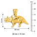 Dinosaur Charm Pendant 14k Gold (1.4 Grams) Yellow Gold 14k