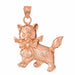 Dog Charm Pendant 14k Gold (10.9 Grams) Rose Gold 14k