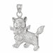 Dog Charm Pendant 14k Gold (10.9 Grams) White Gold 14k