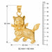 Dog Charm Pendant 14k Gold (10.9 Grams) Yellow Gold 14k