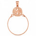 Dollar Sand Charm Holder Charm Pendant 14k Gold (1.8 Grams) Rose Gold 14k