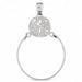 Dollar Sand Charm Holder Charm Pendant 14k Gold (1.8 Grams) White Gold 14k