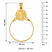 Dollar Sand Charm Holder Charm Pendant 14k Gold (1.8 Grams) Yellow Gold 14k
