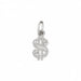 Dollar Sign Charm Pendant 14k Gold (0.4 Grams) White Gold 14k
