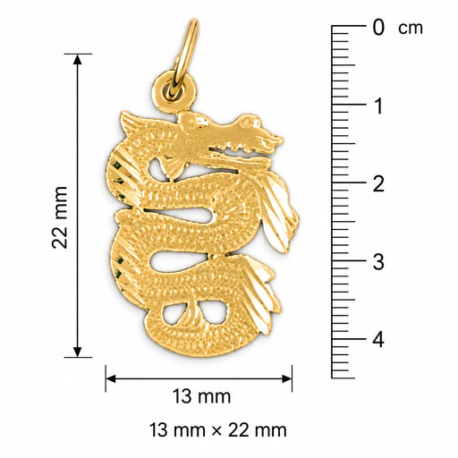 Dragon Charm Pendant 14k Gold (1.1 Grams) Yellow Gold 14k