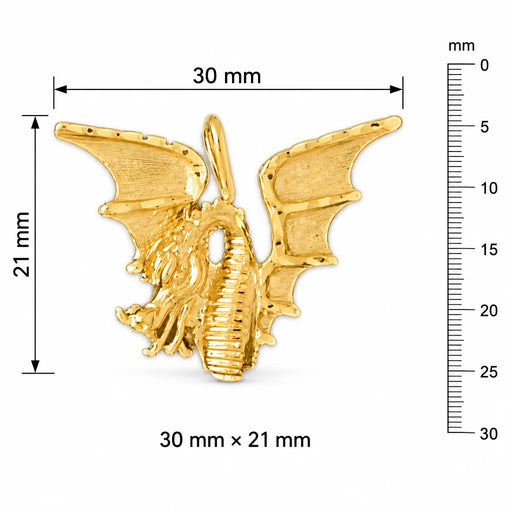 Dragon Charm Pendant 14k Gold (3.6 Grams) Yellow Gold 14k