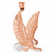 Eagle Charm Pendant 14k Two Tone Yellow and White Gold (12.4 Grams) Rose Gold 14k