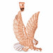 Eagle Charm Pendant 14k Two Tone Yellow and White Gold (12.4 Grams)