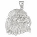 Eagle Head Charm Pendant 14k Gold (8.2 Grams) White Gold 14k