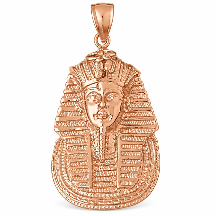 Egyptian Pharaoh Charm Pendant 14k White Gold