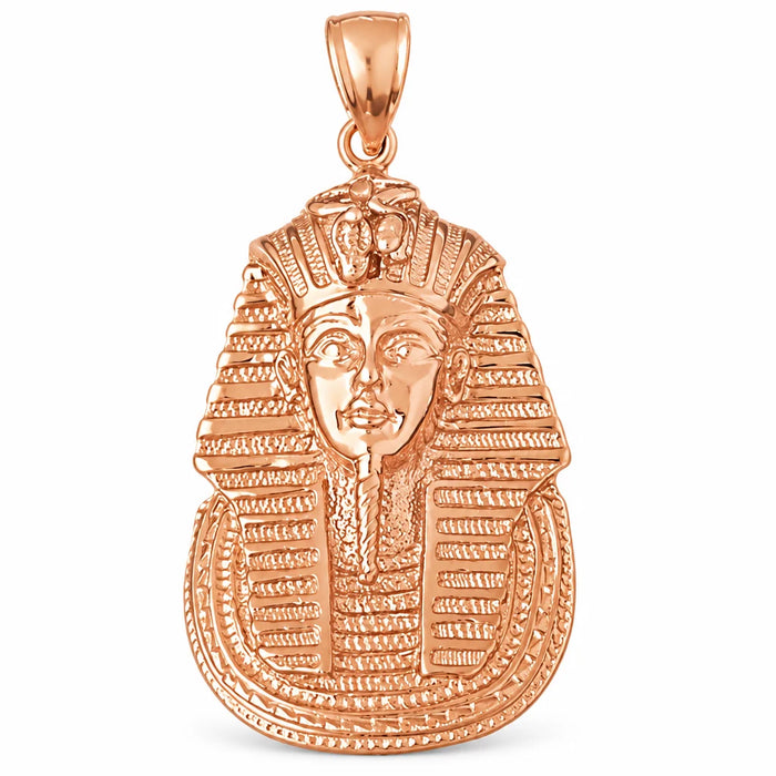 Egyptian Pharaoh Charm Pendant 14k White Gold Rose Gold 14k