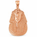 Egyptian Pharaoh Charm Pendant 14k White Gold Rose Gold 14k