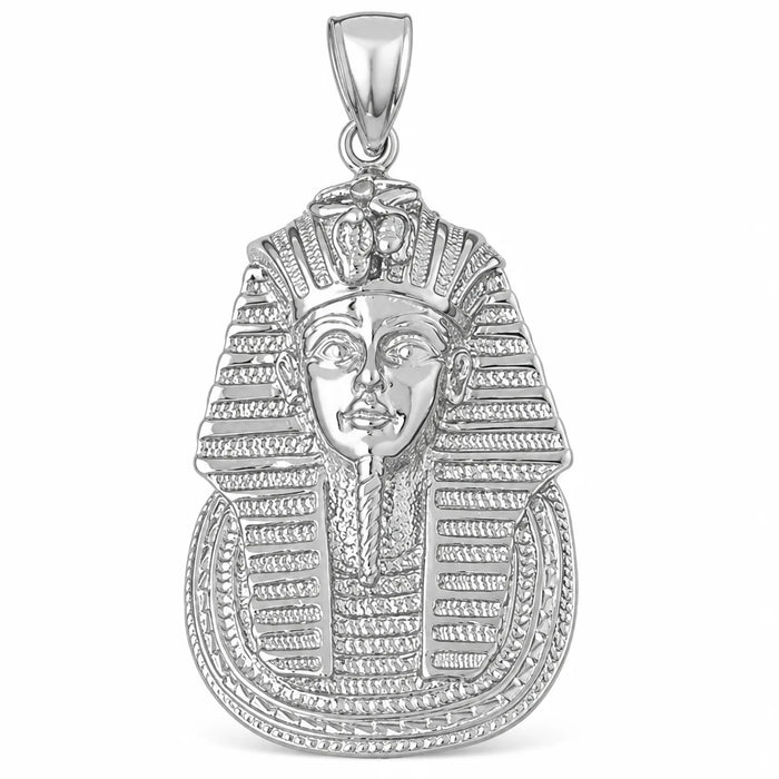 Egyptian Pharaoh Charm Pendant 14k White Gold White Gold 14k