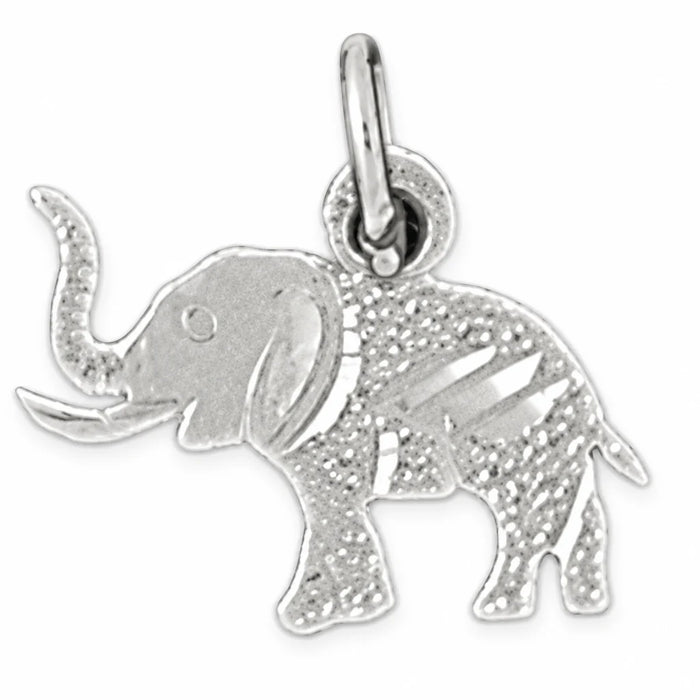 Elephant Charm Pendant 14k Gold (0.5 Grams) White Gold 14k