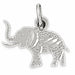 Elephant Charm Pendant 14k Gold (0.5 Grams) White Gold 14k