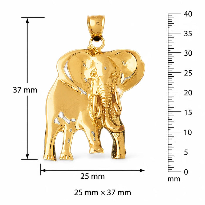 Elephant Charm Pendant 14k Gold (11 Grams) Yellow Gold 14k