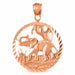 Elephant Charm Pendant 14k Gold (3.7 Grams) Rose Gold 14k