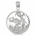 Elephant Charm Pendant 14k Gold (3.7 Grams) White Gold 14k