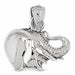 Elephant Head Charm Pendant 14k Gold (1.7 Grams) White Gold 14k